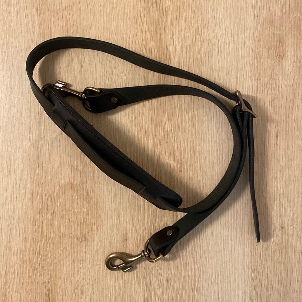 NWOT Filson Bridle Leather Leather Bag Strap - Black